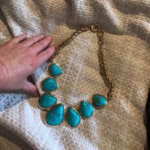 Necklace with turquoise looking stones